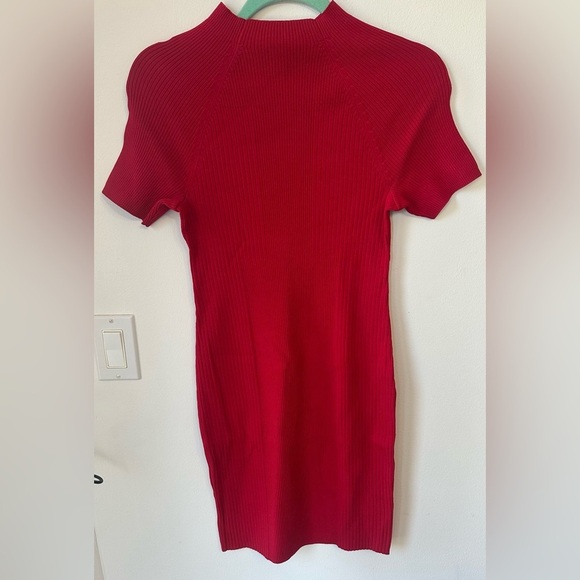 525 Ruby red bodycon dress Born in Bklyn ruby red dress size small - Picture 1 of 6